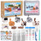 UOOU Needle Felting Beginners Kit with Storage Box, Needle Felting Supplies with 24 Pcs Felting Needles, Felting Pad, Awl, Yarn Scissors, Wool Roving, Instruction Manual, DIY Needle Felting Cat Dolls
