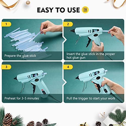 Magicfly Mini Hot Glue Gun Sticks, Huge Pack of 300, 4" Long and 0.27" Diameter Hot Melt Glue Sticks, Compatible with Most Glue Guns, Perfect for DIY Craft Projects and Sealing