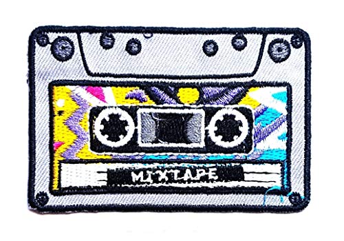 Cassette Tape Mix Tape Music Colorful Cartoon Children Kid Patch Clothes Bag T-Shirt Jeans Biker Badge Applique Iron on/Sew On Patch