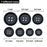 Sunmns 160g Buttons Round Resin Sewing Button with Storage Box, 4 Holes 7 Sizes (Black)