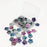 RONYOUNG 60PCS Animal Cat Dog Paw Chunk Charms Pendants Crystal Beads Jewelry Findings for DIY Jewelry Making Necklace Bracelet (Multicolor)