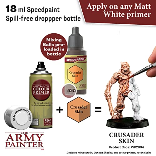 The Army Painter Crusader Skin Speedpaint- Acrylic Non-Toxic Heavily Pigmented Water Based Paint for Tabletop Roleplaying, Boardgames, and Wargames Miniature Model Painting