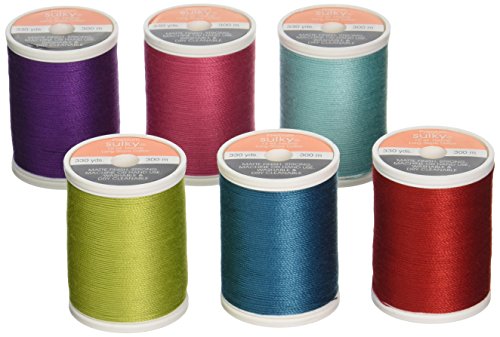 Sulky, Crossroads, 713-28 Broadway Sampler, 12 Weight (6 Pieces Per Pack), Multicolor