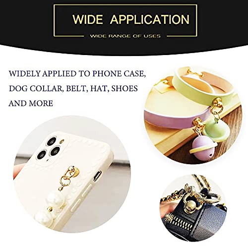 D Ring for Purse Leather Rivets 8pcs Metal Ball Studs Screw Rivets for Leather 360°Rotatable Handbag Hardware for Purse Making Backpack Phone Case Dog Collar DIY Leather Craft Accessories-2 Colors