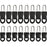 16 Pieces Replacement Zipper Tags Zip Fixer for Clothes or Bags, Black