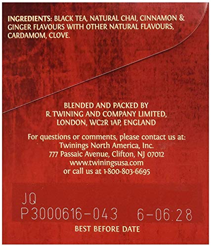 Twinings Chai Tea, 20 Count (Pack of 2)