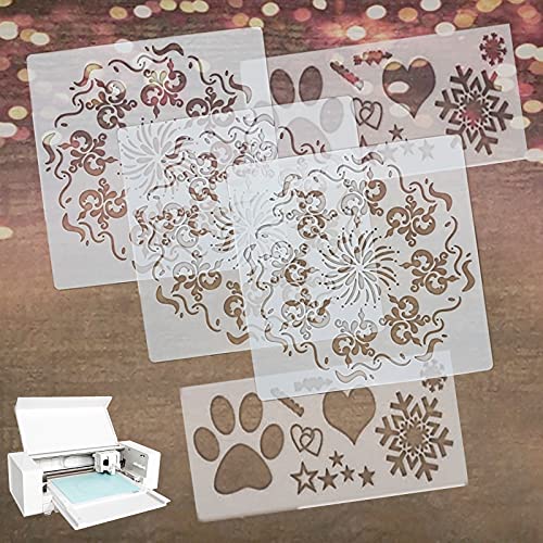 BANLTRE 15 Pieces 4 mil Transparency Blank Template Material Stencils Mylar for Cutting Paper Clear Sheet 12 × 12 inch (15-4 mil)