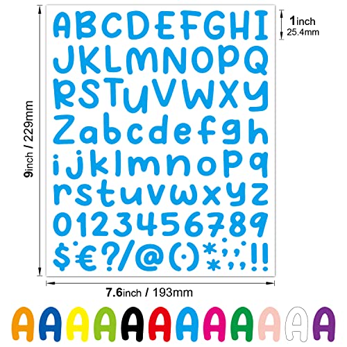 972 Alphabet Stickers 12 Sheets Alphabet Stickers Vinyl Self-Adhesive Number Alphabet Vinyl Stickers, Mailbox Numbers Labels DIY Crafts Art Making, Decals for Sign,Notebook, Classroom Decor, Door