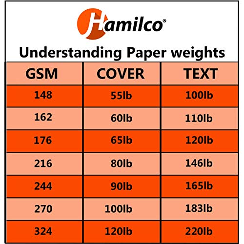 Hamilco White Cardstock Paper 8.5 x 11" 65 lb Cover Card Stock 50 Pack