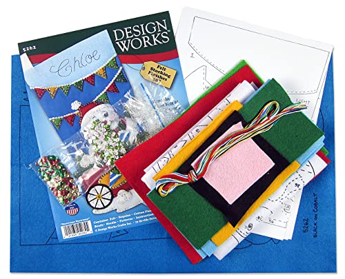 Design Works Crafts Snowcone Snowman Felt Stocking Kit, White