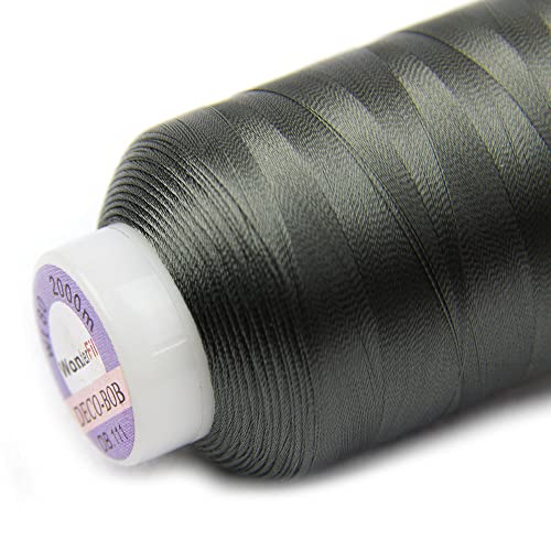 WonderFil Specialty Threads DecoBob Metal Grey #111, 2-ply Cottonized Polyester, 80wt