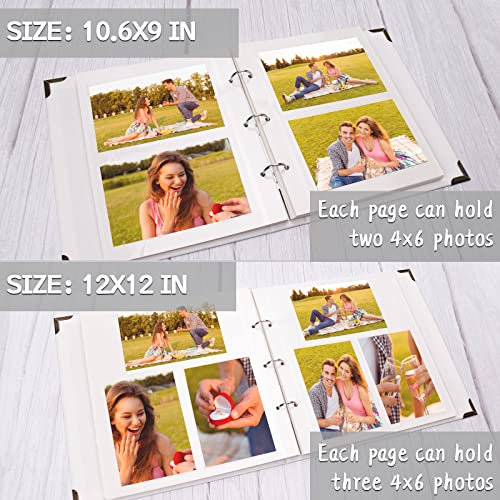 Vienrose Photo Album Self Adhesive 40 Pages Hardcover with DIY Scrapbooking Kit 3 Rings Paper Scrapbook for Lover Friends Kids Anniversary Wedding Gift