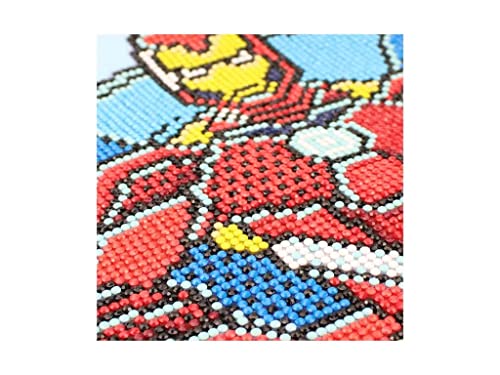 Camelot Dots Marvel Collection of Diamond Facet Painting Art Kits, 12.6" x 12.6", Iron Man Armoury