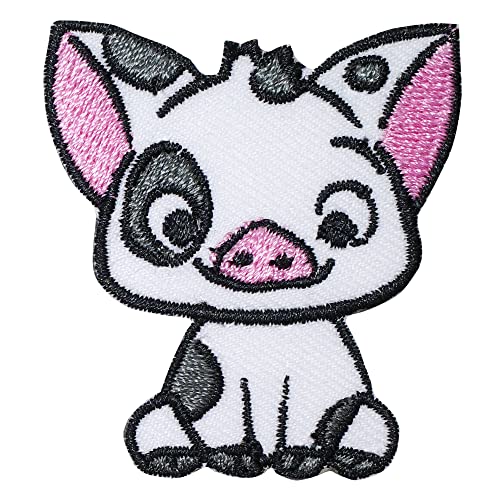 CLOVER INTER Pua Pig Iron on Patches Embroidered Badge Saw On Patch for Jeans, Clothing, Bags, Jackets, Caps