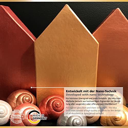 Viva Decor® Inka Gold Premium Set (copper, bronze, 2x1,41 oz) metallic acrylic paint - craft paint set - effect paints - craft paints acrylic sets - apply, polish - done! - Made In Germany