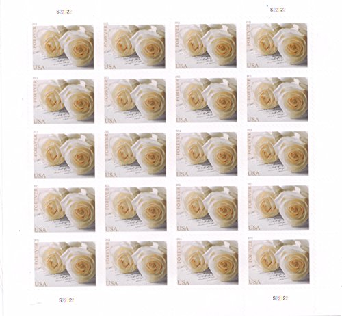 USPS 575900 Series Wedding Roses Commemorative Stamp Scott 4520 Sheet of 20 Forever Stamps