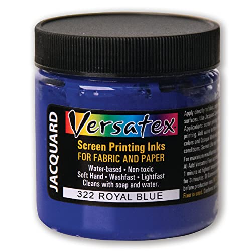 Versatex Print Ink by Jacquard, Semi-Transparent, Water-Based, 4oz Jar, Royal Blue