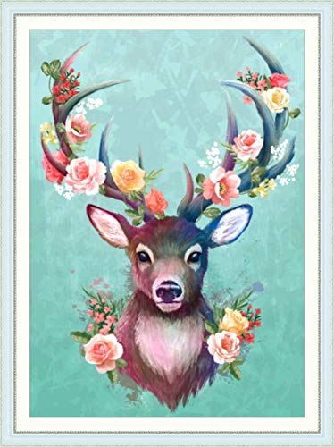 BELLCAT Deer Diamond Painting Kits, Diamond Art, Full Drill 5d Diamond Dots Kits Gem Art for Adults Wall Home Decor(12"x16")
