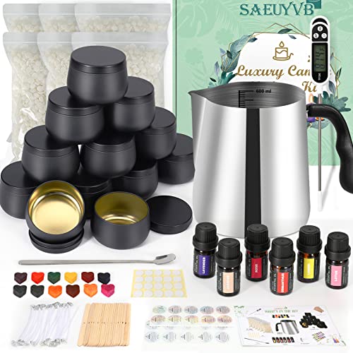 Candle Making Kit - Candle Making Kit for Adults - Full Set Candle Making Supplies - Soy Candle Kit - DIY Starter Scented Soy Candle Making Kit - Perfect Decoration for Family Life