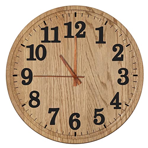 Jetec 75 Pieces Wooden Numbers in 5 Sets, Wooden Arabic Clock Numbers with Adhesive for Clock DIY Decoration (Black)
