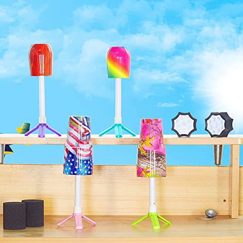 HXH 5 in 1 Cup Turner Foam Set,Cup Drying Stander Holder Rack HolderTumbler Foam Inserts Accessories Detachable and Easy Combination 3.8/3.2/2.9/2.4/1.6 Inch Diameter Foam Inserts for Cups Supplies
