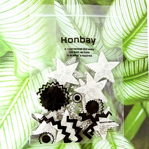 Honbay 12PCS Star Shape Rhinestone Patches Hot-Melt Adhesives Appliques Clothing Repair Decoration Patches for DIY Accessory (Silver)