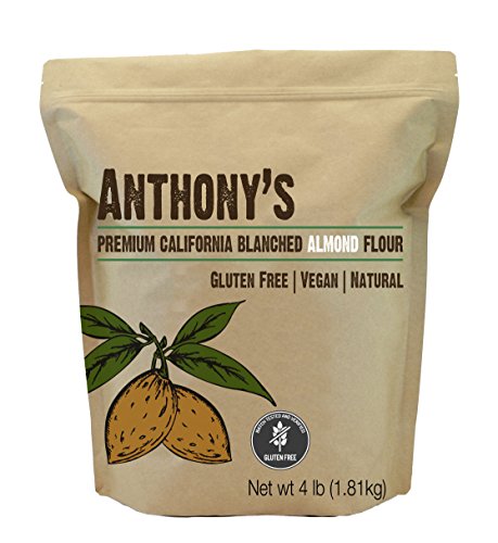 Anthony's Blanched Gluten Free Almond Flour, 4 lb, Gluten Free & Non GMO, Keto Friendly