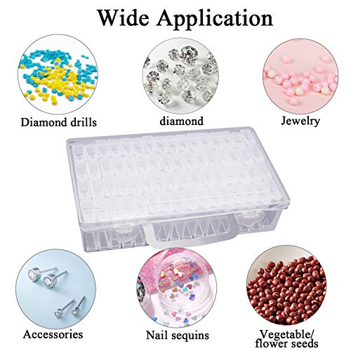 ARTDOT Diamond Painting Storage Containers, Portable Bead Storage Organizer 64 Gird Diamond Painting Accessories (Storage Box)