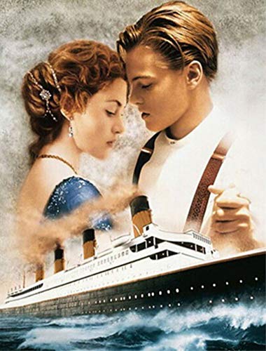 Titanic Love Diamond Painting Set - CooolPlus 5D Full Round Diamond Painting Kits for Adults - Titanic Love Diamond Painting Kit Wall Decor Art Gift for Lover (30X40CM)
