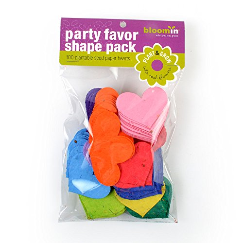 Bloomin Seed Paper Shapes Packs - Heart Shapes - 100 Shapes Per Pack - 2.3x1.8" {Color Mix}