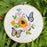 Yutaohui Butterfly Embroidery Kit with Flower,Funny Embroidery Kit for Adults Beginner,Stamped Cross Stitch Kit for Crafts Starters with 1 Plastic Embroidery Hoop, 2 Needles and Enough Threads.