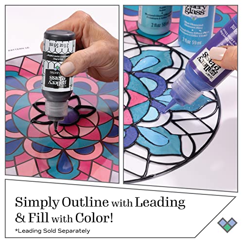Gallery Glass, Crystal Clear Stained Glass 2 fl oz Brilliant Smooth Finish Paint, Perfect for Easy to Apply DIY Arts and Crafts, 19693