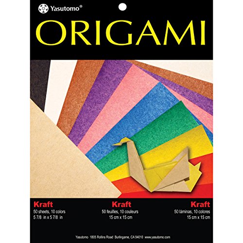 Yasutomo Origami Kraft Paper 10 Colors 50 Sheets