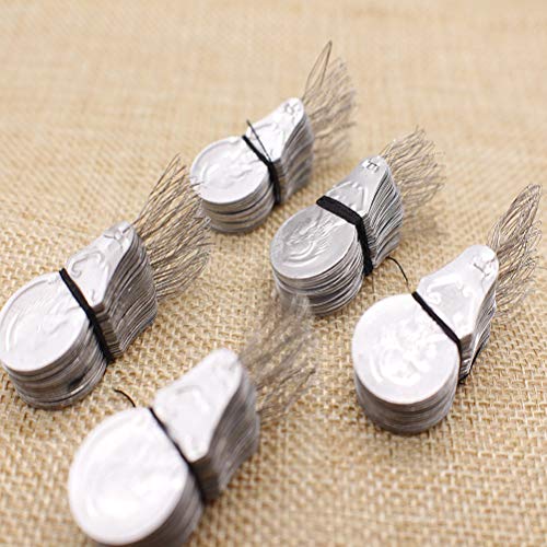 SUPVOX 100PCS Needle Threader Wire Loop Sewing Needle Helper for DIY Sewing