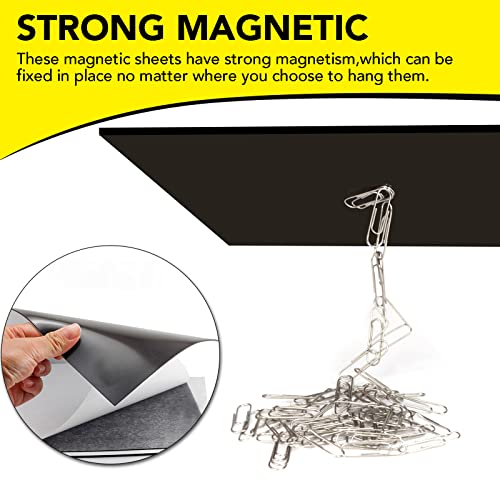 DIYMAG Magnetic Adhesive Sheets, |4" x 6"|, 20 Pack，Cuttable Magnetic Sheets，Flexible Magnet Sheets with Adhesive for Crafts, Photos and Die Storage, Easy Peel and Stick