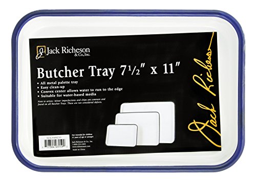 Jack Richeson Butcher Tray Palette, 7 x 11 in, Porcelain On Steel, White -