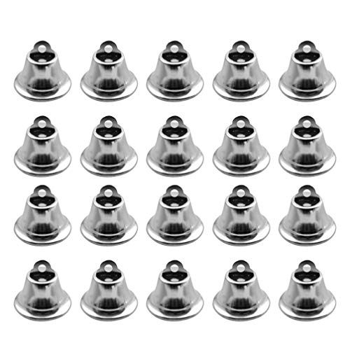 SUPVOX 20pcs Craft Bells Jingle Bells Mini Small Bells Silver Wind Chimes Bells Vintage Metal Bells Christmas DIY Craft Wind Chimes Making