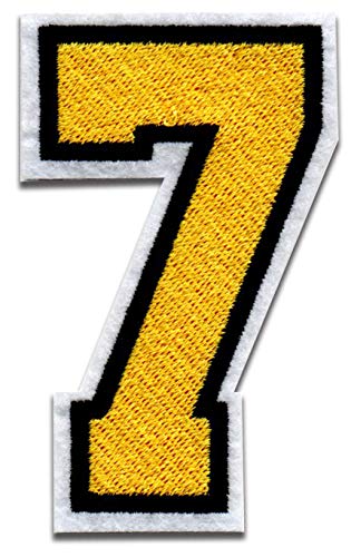 Iron On Patches - Yellow 7(1pcs) Iron on Patches Appliques Decorative Repair Patches for Clothes Approx. 3.15 x 2.41 inches A-67 Yellow, 7