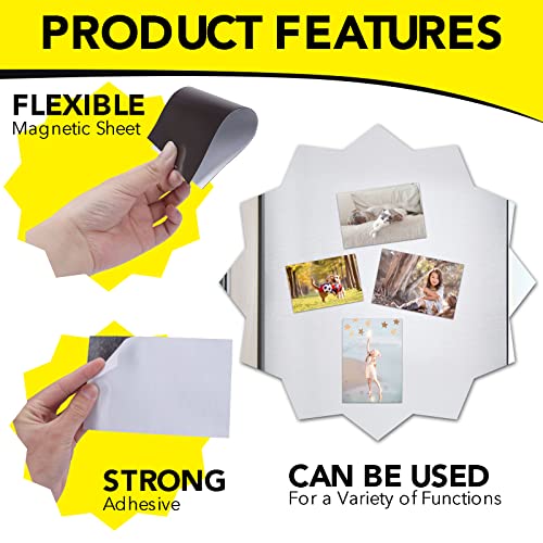 DIYMAG Magnetic Adhesive Sheets, |4" x 6"|, 20 Pack，Cuttable Magnetic Sheets，Flexible Magnet Sheets with Adhesive for Crafts, Photos and Die Storage, Easy Peel and Stick