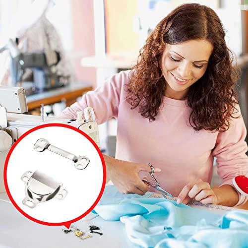 Hook and Eye Closures Sewing Hooks and Eyes Hook & Eye Closure Metal Hook and Eye Fasteners Metal Bra Hook and Eye Nickel Hook and Eye Closure Bra Pack of 4