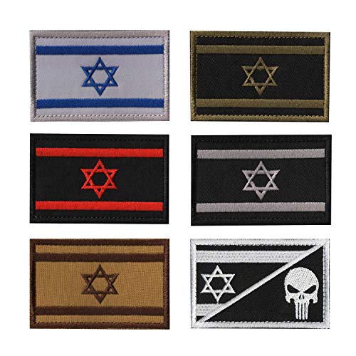 Israel Flag Tactical Military Armband Patch Embroidered 2x3 Moral Jewish Star of David Sew On Israeli National Emblem Country's Flag Patches (ArmyGreen)