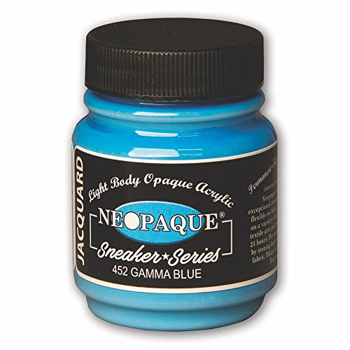 Jacquard Sneaker Series Neopaque Paint, Highly Pigmented, Flexible and Soft, For Use on a Variety of Surfaces, 2.25 Ounces, Gamma Blue