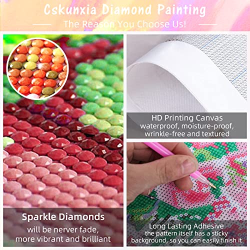 Rasugarlary 5D Castle Diamond Painting Kits for Adults Beginners 4 Packs Full Drill Landscape Diamond Art Castle Paint with Diamonds Painting by Number DIY Craft Kit for Home Wall Decor Gift 40x30cm