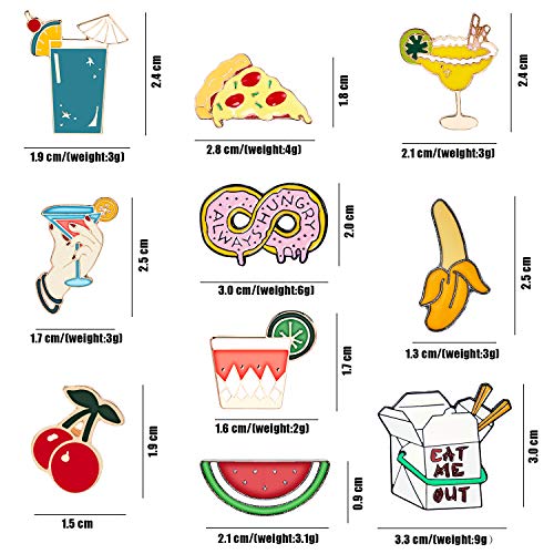 20 Pieces Cute Enamel Lapel Pin Set Cartoon Brooch Pin Badges Brooch Pins for Backpacks Clothing Jackets Accessory DIY Crafts