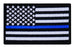 Graphic Dust Black USA American United States Flag Embroidered Iron on Patch Thin Blue Line Applique Army Military Uniform Costume