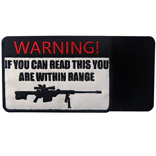 If You Can Read This You are Within Range Tactical Military Morale Applique Fastener Hook & Loop Patch