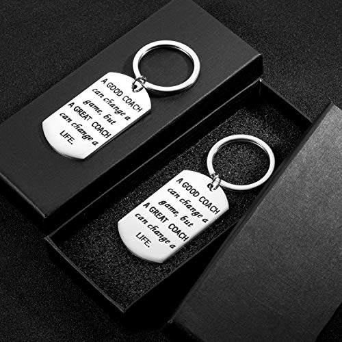 2 Packs Thank You Keychain Gift for Men Women Football Basketball Baseball Swimming Soccer Key Chain Birthday Teachers Appreciation Gift Keyring Jewelry with Gift Box