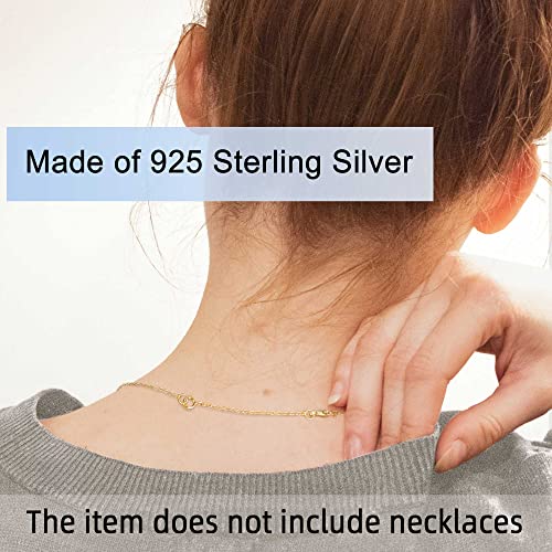 Gold Necklace Extenders 14k Gold Plated Extender Chain 925 Sterling Silver Extension Bracelet Extender Gold Chain Extenders for Necklaces 3 Pcs (1 2 3 Inch)(Gold)