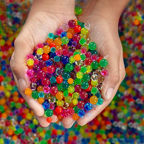 Made By Me Water Bead Art by Horizon Group USA, DIY Non Toxic Kids Sensory Play Activity Kit.Layer Expanding Water Beads in 5 Fun Shaped Containers.Mix 7 Rainbow Colors, Add Fun Stickers & More