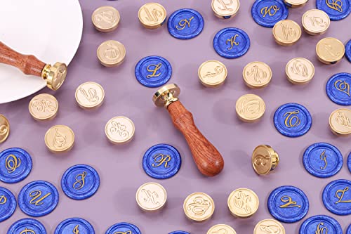 Letter O Wax Seal Stamp, Yoption Vintage Retro Brass Head Wooden Handle Alphabet Letter O Classic Sealing Wax Seal Stamp (O)
